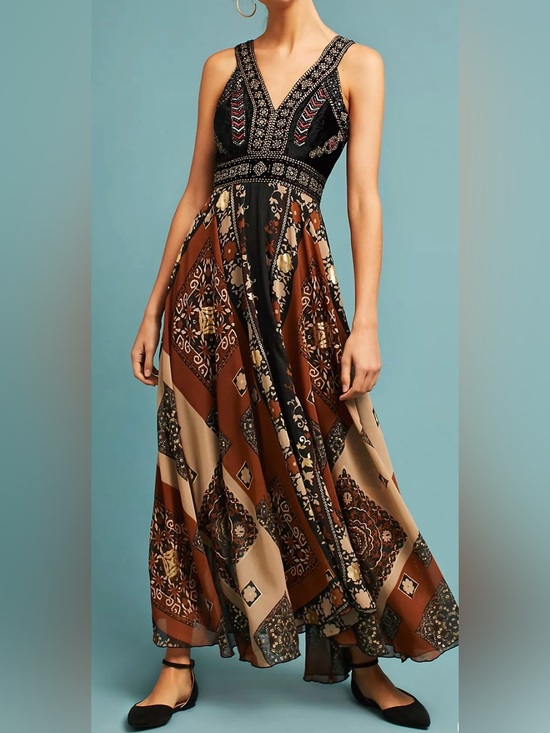 Anthropologie Dresses & Skirts - Shenia Embroidered Maxi Dress